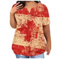 thumbnail image 1 of Plus Size Mujeres Blusas Sexy Cuello en V Encaje Casual Suelto Manga Corta Top, Blusas de Manga Corta para las Mujeres, 1 of 4