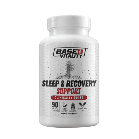 Based Vitality Sleep & Recovery Formula, Daily Supplement with Magnesium Glycinate & L-Theanine, No Melatonin, 60 Capsules