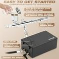 thumbnail image 6 of Xdovet Upgraded 55PSI Airbrush Kit with Compressor, Dual-Action Multi-Function Airbrush Set with 0.4mm Nozzle for Painting Portable Air Brush Set for Cake Decoration Makeup Art Craft Nail Design Model, 6 of 7