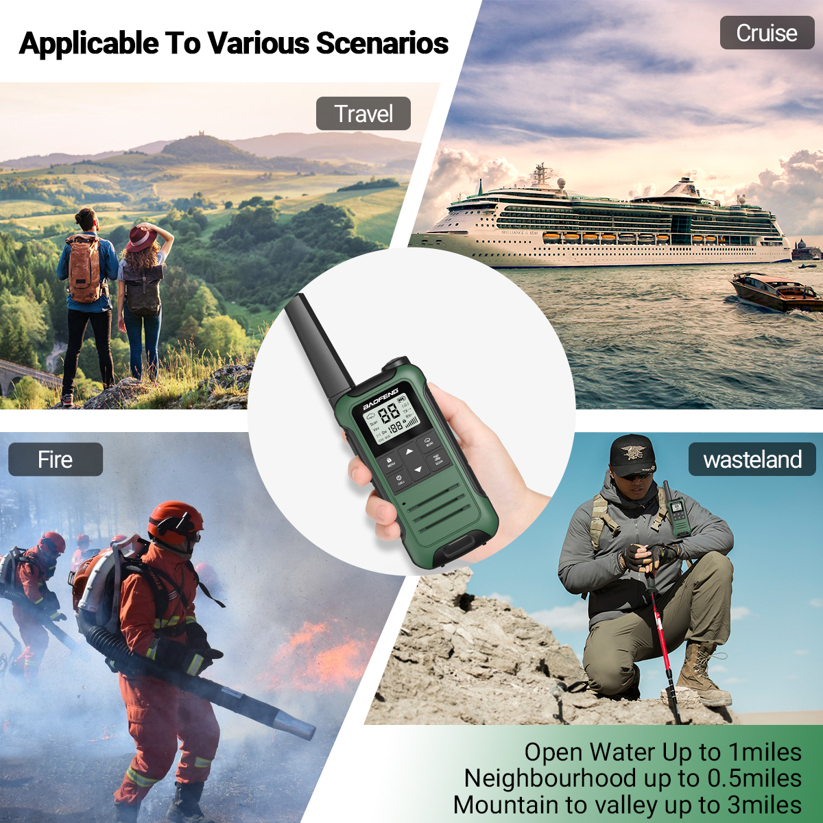 Abbree Rechargeable Walkie Talkies 2 Pack Long Range photo 6