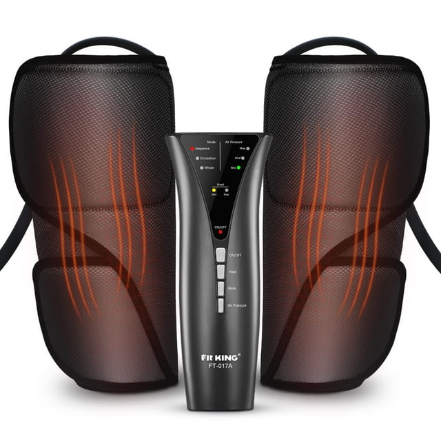FIT KING Leg Massager for Circulation Calf Massager with Heat (Corded Electric) Helpful for Pain Relief RLS Edema and Muscles Relaxation - Great Gift for Wife Parent