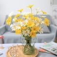thumbnail image 5 of GRNSHTS 12Pcs Artificial Daisy Flowers 20" Outdoor UV Resistant Silk Flowers Fake Wildflowers Faux Greenery Shrubs Plants with Stems Arrangements for Home Garden Vase Decor (Yellow), 5 of 13