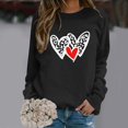 thumbnail image 2 of Wovix Women Crewneck Valentine Sweatshirt Love Heart Graphic Elbow Patch Shirts Gift for Her Long Sleeve Pullover Basic Festival 2025 Casual Tops, 2 of 4