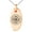Rose, variant on Stainless Steel Celtic Quaternary Knot Rune Engraved Small Oval Charm Pendant Necklace