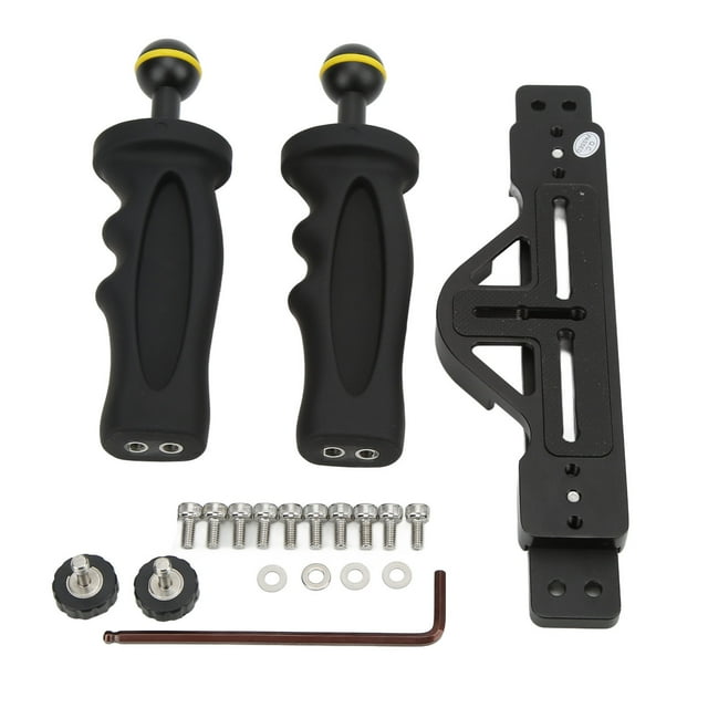 Bandeja para cámara subacuática TS‑7 con doble asa y estabilizador para cámara de acción de buceo, soporte de luz impermeable para fotografía subacuática