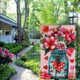 thumbnail image 4 of Happy Valentines Day Garden Flag Double Sided, Small Welcome Floral Love Heart Spring Garden Yard Flags Love Heart for Valentines House Outdoor Decor, 4 of 6