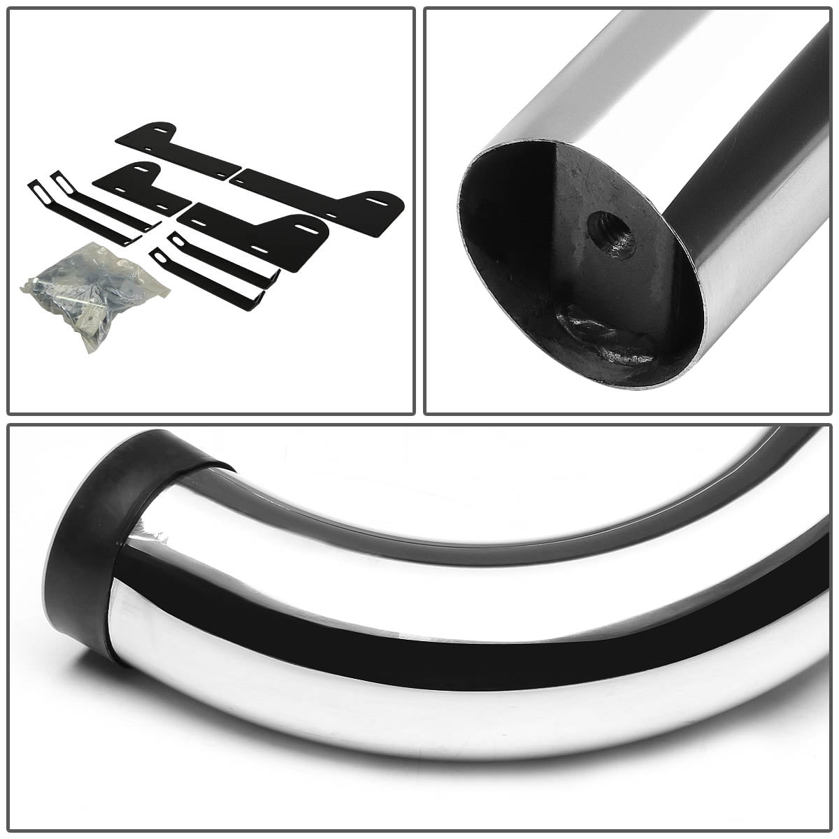 DNA Motoring For 2002-2009 Dodge Ram 1500 2500 3500 Crew Cab 3"OD Step Nerf Bar Running Board Chrome