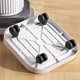 thumbnail image 5 of Soporte para plantas con ruedas de 11,2 pulgadas – bandeja de plástico para macetas, base móvil con ruedas giratorias, llanta de drenaje, maceta interior impermeable para exteriores, blanco/gris, 5 of 7
