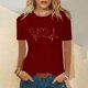 thumbnail image 2 of Moda para mujer Tops Funny Printe CasualFit Camisetas Blusa Estampado Camisa Fridja  bn3010, 2 of 5