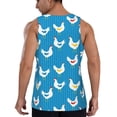 thumbnail image 3 of Fotbe Cartoon Chicken Pattern Men's Quick Dry Workout Tank Top Gym Muscle Tee Fitness Bodybuilding Sleeveless T Shirt Breathable Workout Shirt-4X-Large, 3 of 9