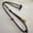 Elegant Black, variant on Handmade Polyester Fiber Necklace with Double Hanging Leaf Knot Pendant, Adjustable Rope, Unique Charm, Non-Elastic, Jewelry Accessory Compatible,Elegant Black