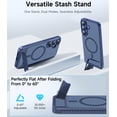 thumbnail image 4 of for Samsung Galaxy S26 Plus Case Magnetic, [Compatible with MagSafe][Built-in Invisible Stand ], Military Grade Drop Protection Translucent Slim Case for Galaxy S26 Plus , Blue, 4 of 8