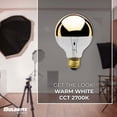 thumbnail image 3 of Bulbrite  Pack of (6) 40 Watt Dimmable Half Gold G25 Medium (E26) Incandescent Bulb, 3 of 5