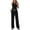 Black, variant on TMOYZQ Women's 2 Piece Outfits Lounge Sets Sleeveless Crewneck Tank Tops and Wide Leg Pants Going Out Athletic Sets