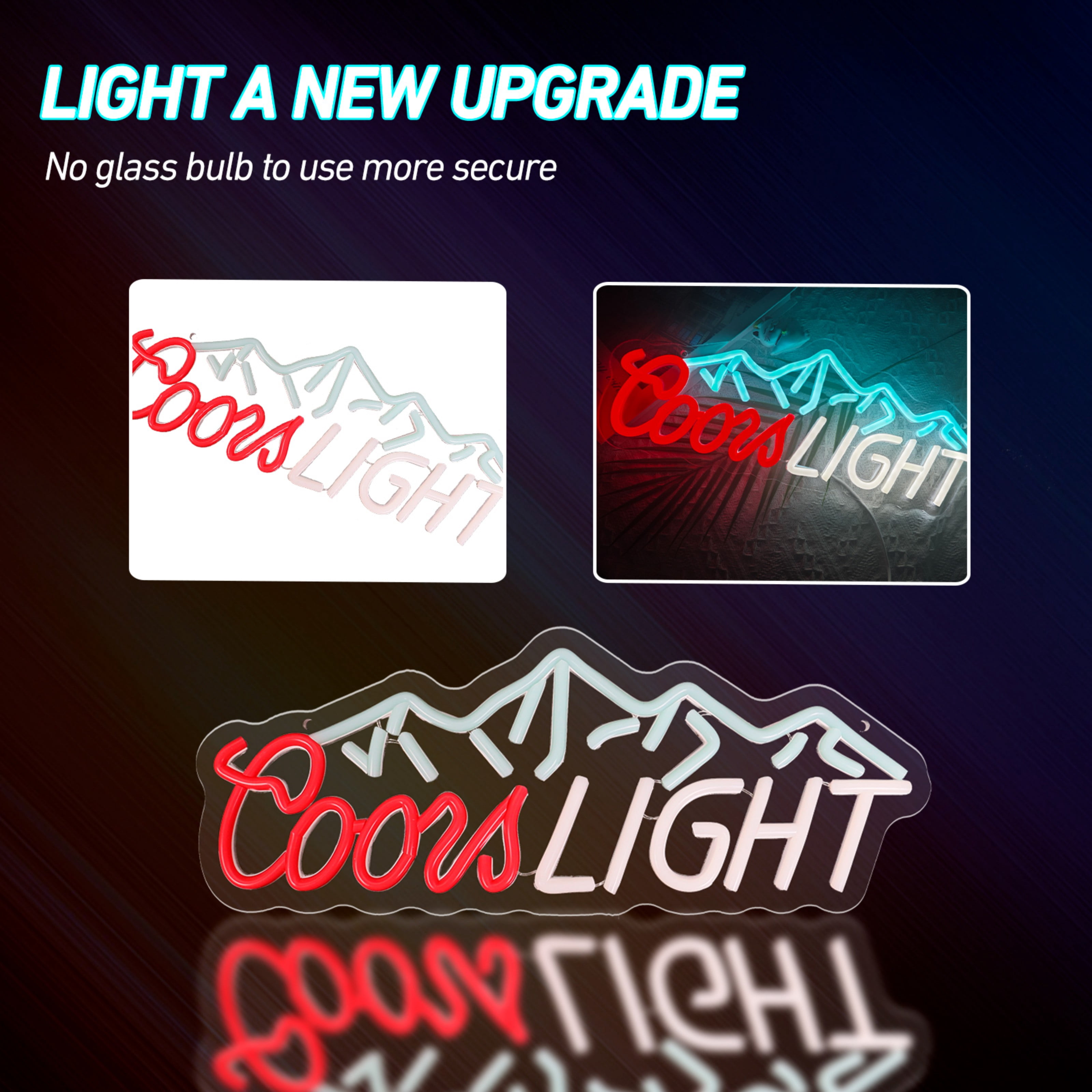 UPONRAY Beer Neon Signs, 15.3"*5.9" Dimmable & USB-Powered LED Neon Light, Stylish Wall Decor for Bar, Party, Restaurant, Living Room, Man Cave
