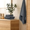 thumbnail image 3 of MALLONI HOME Ultra Soft 3 Pack Cotton Towel Set, Contains a Bath Towel 28x55 inch, a Hand Towel 16x24 inch & a Wash Coth 12x12 inch, Ideal Everyday use, Compact & Lightweight - Charcoal Grey, 3 of 6