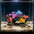 thumbnail image 7 of Tarmeek Aquarium Coral Ornament Resin Cave Hideout for Fish Tank Decor, Multicolor Hollow Rock Shelter for Shrimp Cichlid Betta Small Fish Breeding Hiding, 17x10cm Easy Clean Artificial Reef, 7 of 7