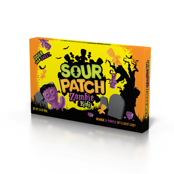 Sour Patch Zombie Kids Orange & Purple Soft & Chewy Candies, 3.5 Oz