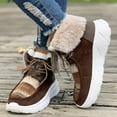 thumbnail image 3 of Lace-up Snow Boots Women's Fuzzy Mied-color Soft Sole Platform Thermal Lined Shoes Winter Non-slip Plush Boots, 3 of 7