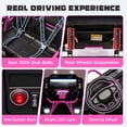 thumbnail image 6 of iYofe 36V Electric Ride on Car for Big Kids, 2 Seater Powered Ride on Vehicle for Boys Girls, Kids Electric Car with Bluetooth, FM Radio, Rear Wheel Spring Suspension, 5-8 MPH Speed, Pink, 6 of 9