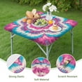 thumbnail image 4 of Pink Blue Tie Dye Mandala Square Fitted Tablecloth with Elastic Edge,Square Table Cover,Washable Elastic Table Cover for Home Kitchen Party Decor 34"x34", 4 of 6
