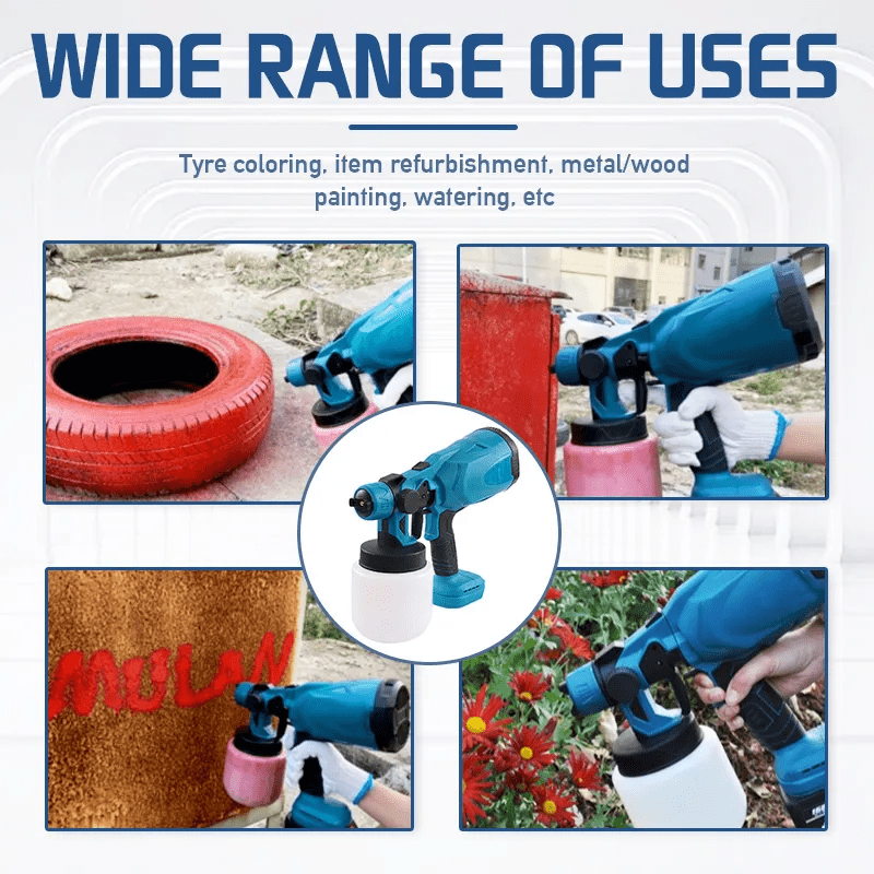 High Pressure Cordless Paint Sprayer With 2 Batteries Electric