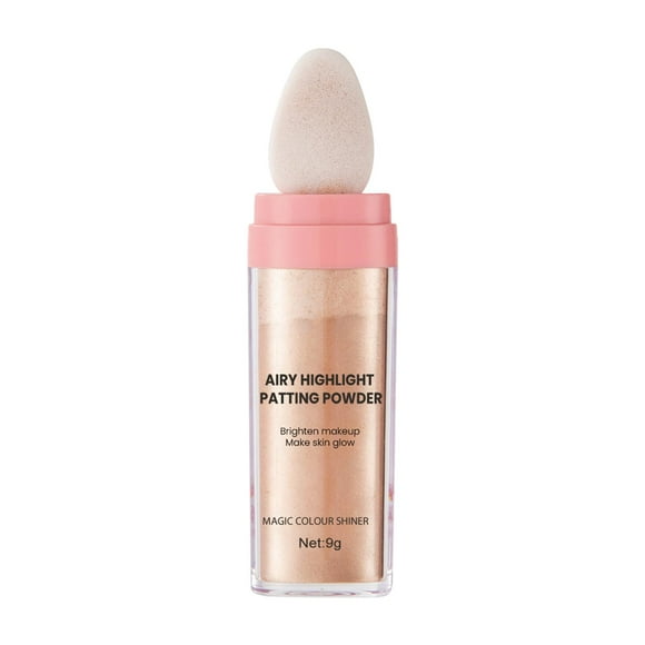 Highlighter Powder Stick Setting Powder Colorete facial para maquillaje Aureate marrón Yuyangstore Poder iluminador