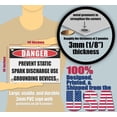 thumbnail image 2 of PREVENT STATIC SPARK DISCHARGE USE GROUNDING DEVICES | Warning Notice Caution Danger 3mm PVC Sign, 2 of 4