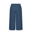 thumbnail image 6 of BVOFAR Capri Pants for Men Below Knee Length Elastic Waistband Work Crop Trousers Casual Summer Drawstring Capris with Pockets Navy XL, 6 of 8