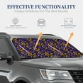 thumbnail image 3 of Kdxio Golden Snake And Purple Rose Print 2-Piece Sun Shade Front Windshield - Foldable Car Front Window Sunshades for Most Sedans SUV Truck, 3 of 6