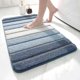 thumbnail image 1 of Bath Mat 40 x 60 cm Non-Slip Bathroom Mat Super Absorbent Water, Machine-Washable, Microfiber Absorbent Bathroom Floor Mat, Blue, 1 of 4