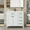 thumbnail image 2 of Eclife 36 in White Bathroom Vanities with Integrated Sink Top, Contemporary, 1 Pack, 2 of 7