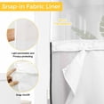 thumbnail image 6 of Red Gray No Hook Shower Curtain Waterproof,Bathroom Curtains with Snap in Liners and See Through Top Window,Southwest Retro Ethnic AztecTexture Bohemian Hotel Style Bathtub Curtains Shower 66"Wx72"L, 6 of 8