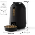 thumbnail image 3 of Automatic Cat Feeder, Button Timer Auto Food Dispenser with Dual Power Backup, Slow Feeding Mode, 3L Moisture-Proof Feeder for Cats & Small Dogs (Black), 3 of 13