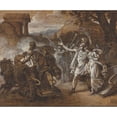 thumbnail image 3 of Sébastien-Louis-Guillaume Norblin de la Gourdaine 23x20 Black Modern Framed Museum Art Print Titled - Castor and Pollux Rescuing Helen (1818), 3 of 5
