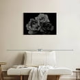 thumbnail image 2 of Elephant Stock Black Roses Wall Art - Horizontal Canvas Wall Art - Living Room Wall Decor - Floral And Botanical Canvas - Black And Gray Decor - 30" x 20", 2 of 8