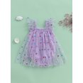 thumbnail image 6 of BemeyourBBs Baby Girl Star Seashell Bodysuit Glitter Fly Sleeve Tulle Romper Dress, 6 of 9