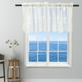 thumbnail image 2 of Lace Cafe Kitchen Ruffle Window Drape Valance Semi Transparent Voile Curtains Window Treatment, 2 of 8