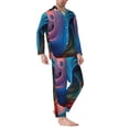 thumbnail image 2 of Hirioo Vibrant Fluid Motion Art for Men's Pajama Sets 2 Piece Pjs Men's Long-Sleeved Pajama Set Button Down Sleepwear,S-XXL-Medium, 2 of 7