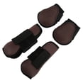 thumbnail image 1 of Bottes pour Jambes de Cheval, Bottes de Tendon de Cheval Multifonctions Résistantes aux Chocs Confortables Réglables Faciles à Ajuster en Néoprène PU pour Saut pour Compétition pour Équitation Ensemble de Marron m, 1 of 7