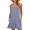 A4-Spot Blue, variant on Women's Summer Casual V Neck T Shirt Dresses Simple Tank Vest Dress Beach Cover up