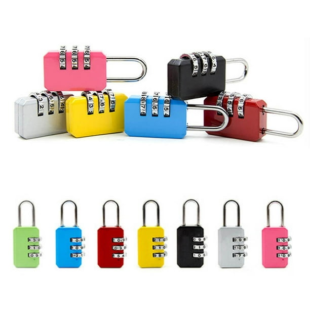 SOOSI cadenas à combinaison de Code à 3 chiffres pour bagages cadenas à  combinaison de numéro pour sac à fermeture éclair valise tiroir serrures  durables 