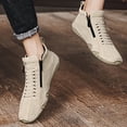 thumbnail image 3 of NOKIO Casual Ankle B𝗈𝗈𝑡𝑠 for Men Side Zipper High Top L𝗈afers Lightweight Non-S𝗅ip Che𝗅sea Shoes Breathable Wide Width Sneakers Comfortable Fashion Outdoor Footwear, 3 of 7