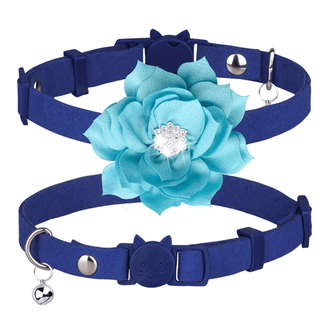 El accesorio de flor con lazo para decoración de collar de perro patriótico es adecuado para perros pequeños y medianos.