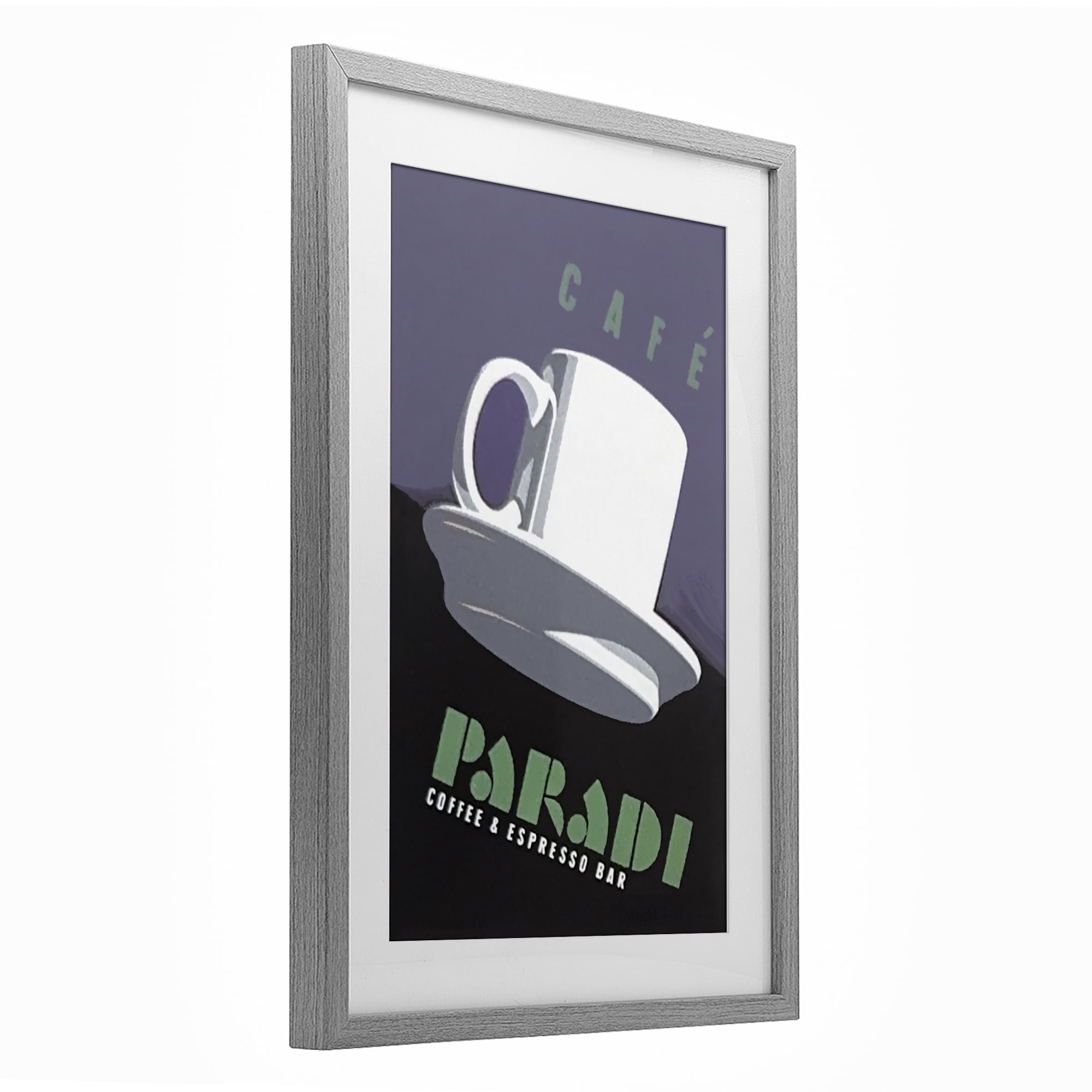 Stupell Industries Paradi Coffee & Espresso Gray Framed Print Under Glass, design by Jadei Graphics