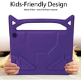 thumbnail image 3 of For Amazon Fire HD 10 / Fire HD 10 Plus (11th Generation, 2021 Released) Case with Screen Protector and Stylus, EpicGadget EVA Foam Lightweight Shockproof Handle Kickstand Kids Friendly Cover (Purple), 3 of 6