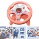 thumbnail image 5 of Juguetes de volante, kilómetro digital de educación temprana para y niñas de vibración simulada Controlador de conducción de juguete , Ronda rosa Hugo Volante simulado, 5 of 8