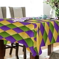 thumbnail image 3 of Coolnut Mardi Gras Tablecloth, Waterproof Washable Polyester Square Table Cover, Durable Tablecloth for Kitchen Dining Table Party Decor, 60"X 90", 3 of 7