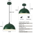thumbnail image 2 of 2 Packs GUSTELL Green Kitchen Pendant Light, Farmhouse Pendant Light, Industrial Pendant Light, Farmhouse Pendant Lights Kitchen Island, Hanging Kitchen Lights for Kitchen, Bedroom, Office, Hallway, 2 of 13