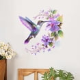 thumbnail image 1 of Pegatina de pared con forma de flor de colibrí, decoración artística para dormitorio, mural artístico de PVC para interiores, papel tapiz para fiestas, 1 of 8